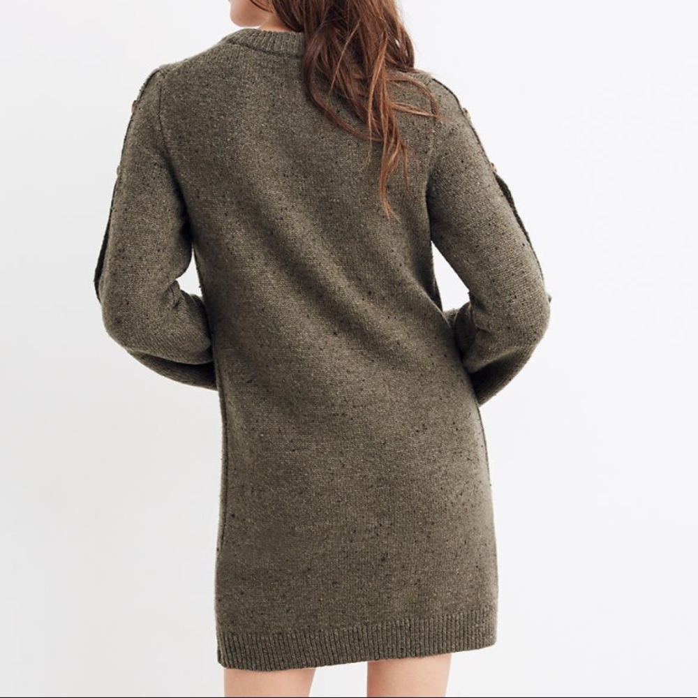 NWOT Madewell Donegal Button-Sleeve Sweater-Dress - Picture 4 of 8